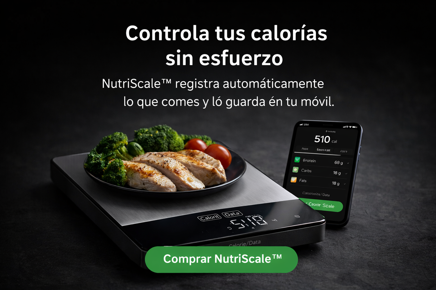 NutriScale™ – Báscula inteligente para controlar calorías
